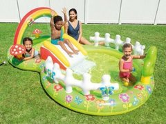 Piscina gonflabila cu tobogan pentru copii, spatiu de joaca, 290 x 180 x 104 cm